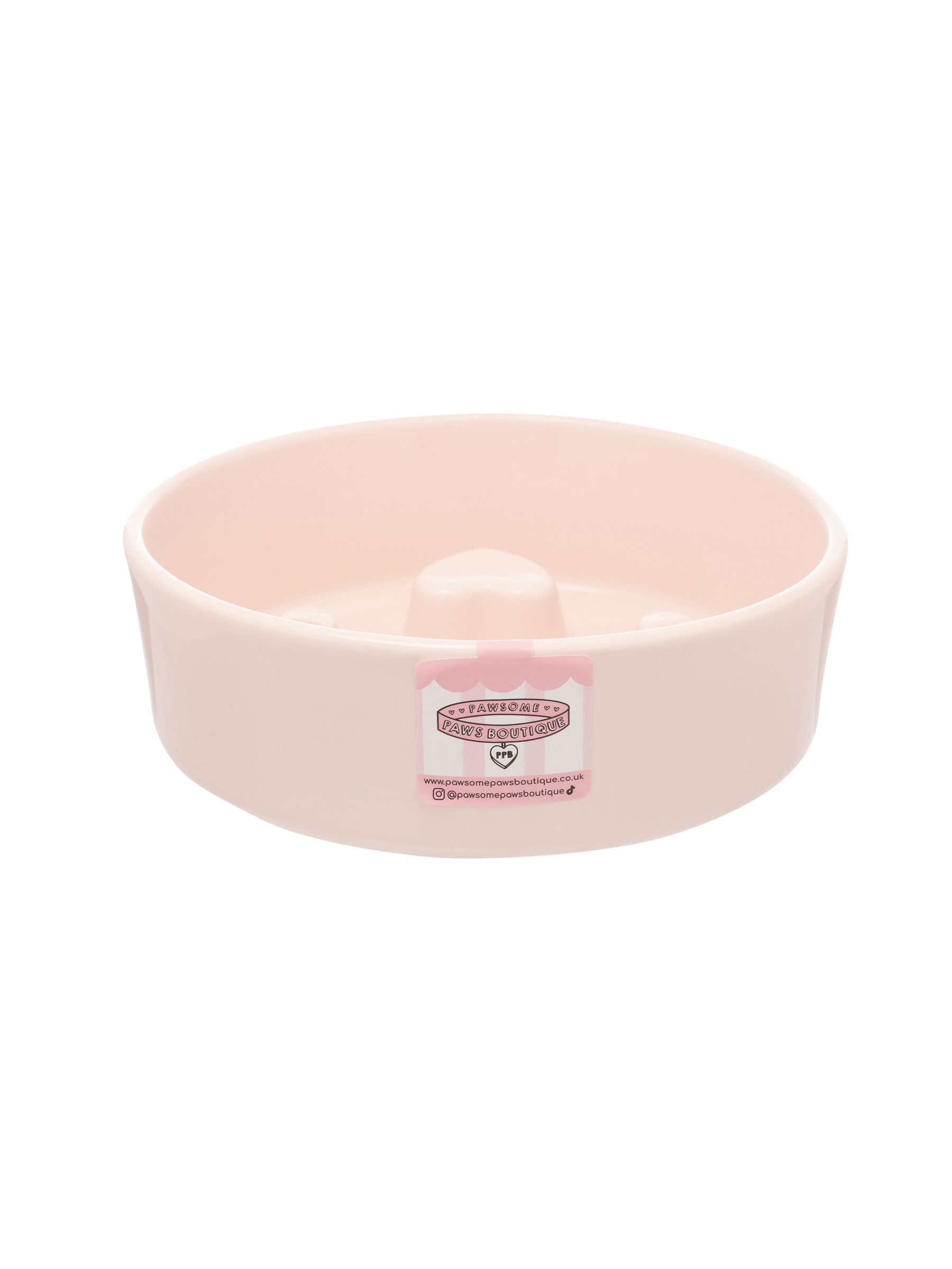 Buy Pawsome Paws Boutique Pink Ceramic Slow Dog Feeder Bowl from the ...