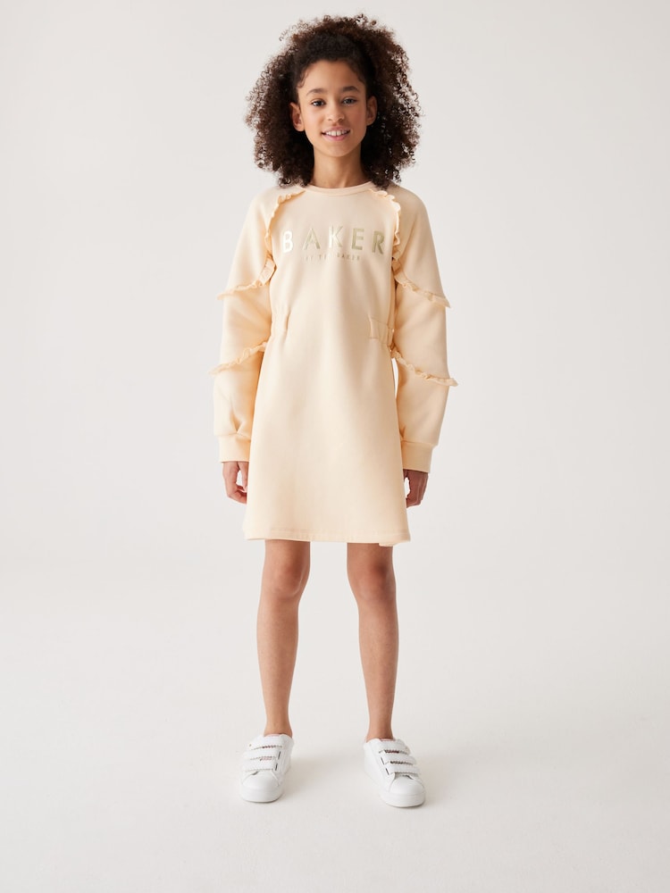 لون طبيعي - فستان رياضي بكشكشة من Baker By Ted Baker - Image 3 of 9