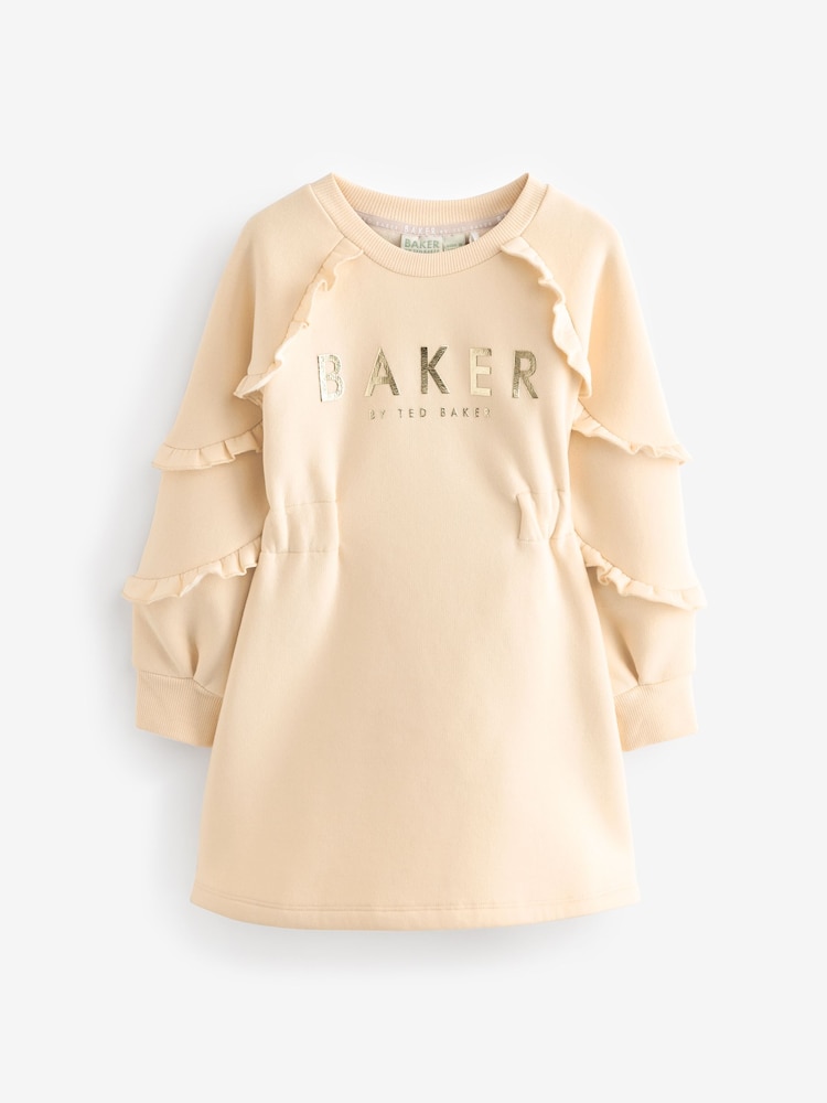 لون طبيعي - فستان رياضي بكشكشة من Baker By Ted Baker - Image 6 of 9