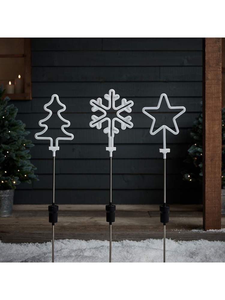 Lights4fun 3 Neon Christmas Stake Light - Image 2 of 2