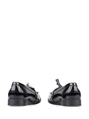 Start Rite Girls Sketch Slip On Black Leather School Shoes - F Fit - Image 3 of 6
