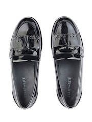 Start Rite Girls Sketch Slip On Black Leather School Shoes - F Fit - Image 4 of 6
