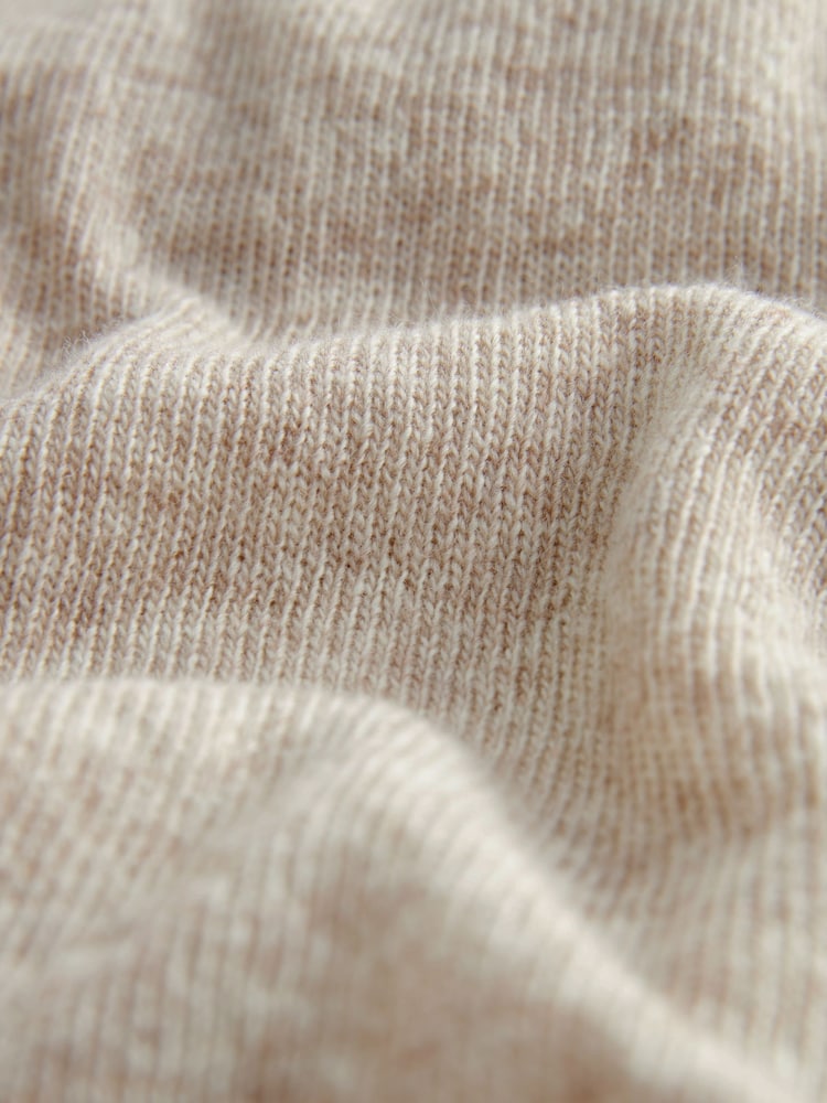Cream Lambswool Blend Knitted Poncho - Image 6 of 6