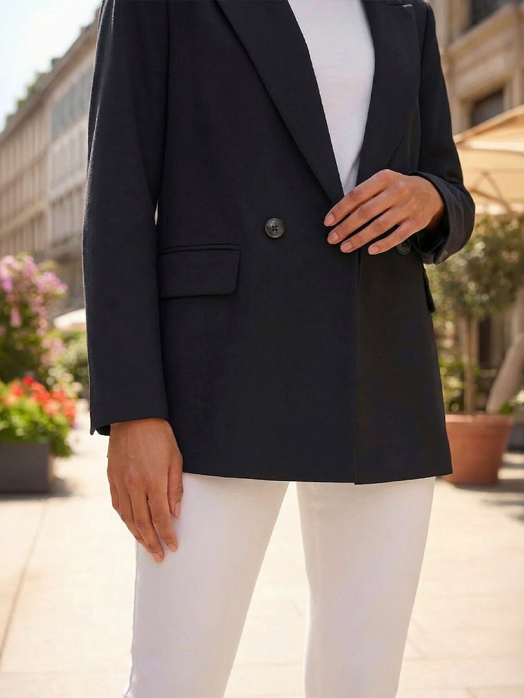 Roman Black Premium Stretch Ponte Blazer - Image 4 of 4