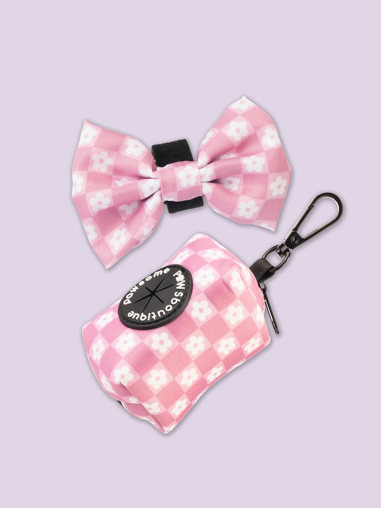 Pawsome Paws Boutique Purple Dog Poo Bag Holder And Bow Tie Set - Image 2 of 5