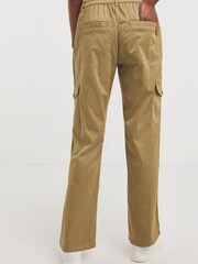 JD Williams Camel Washed Cargo Straight Leg Trousers - Image 2 of 4