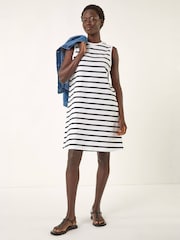 Roman White Stripe Jersey A-Line Dress - Image 2 of 6