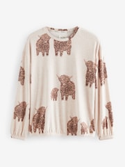 Ecru Cream Hamish Cosy Long Sleeve Pyjamas - Image 7 of 9