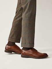 Tan Brown Heritage Brogue Shoes - Image 2 of 8
