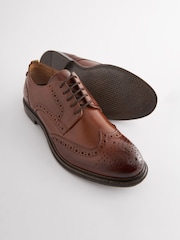 Tan Brown Heritage Brogue Shoes - Image 4 of 8
