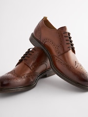 Tan Brown Heritage Brogue Shoes - Image 5 of 8