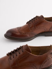 Tan Brown Heritage Brogue Shoes - Image 6 of 8