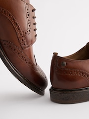 Tan Brown Heritage Brogue Shoes - Image 7 of 8