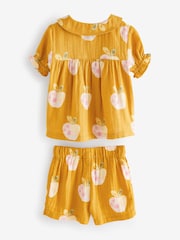 Ochre Yellow Woven Button Through Pyjamas (9mths-12yrs) - Image 6 of 8