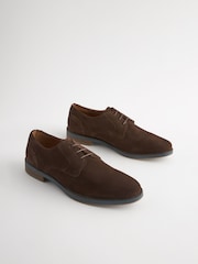 Brown Suede Derby Shoes - Image 1 of 1