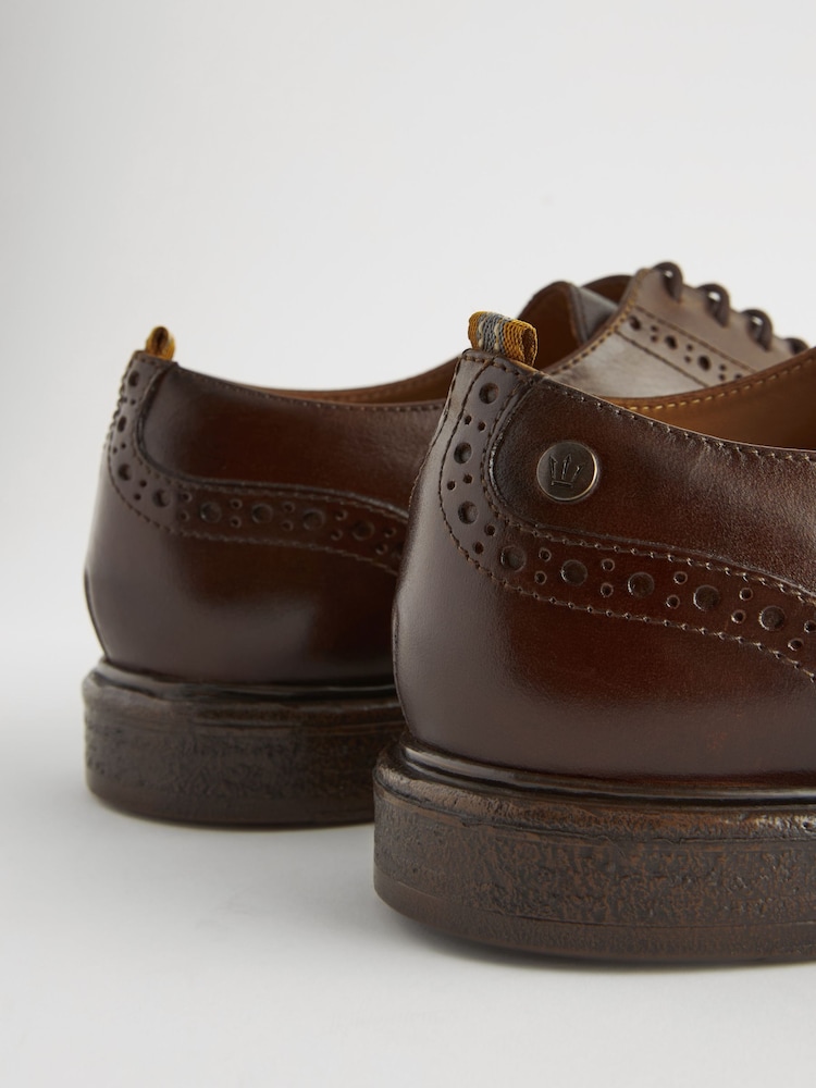 Brown Heritage Brogue Shoes - Image 3 of 6