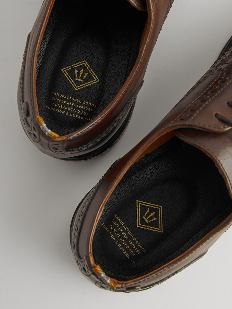 Brown Heritage Brogue Shoes - Image 5 of 6