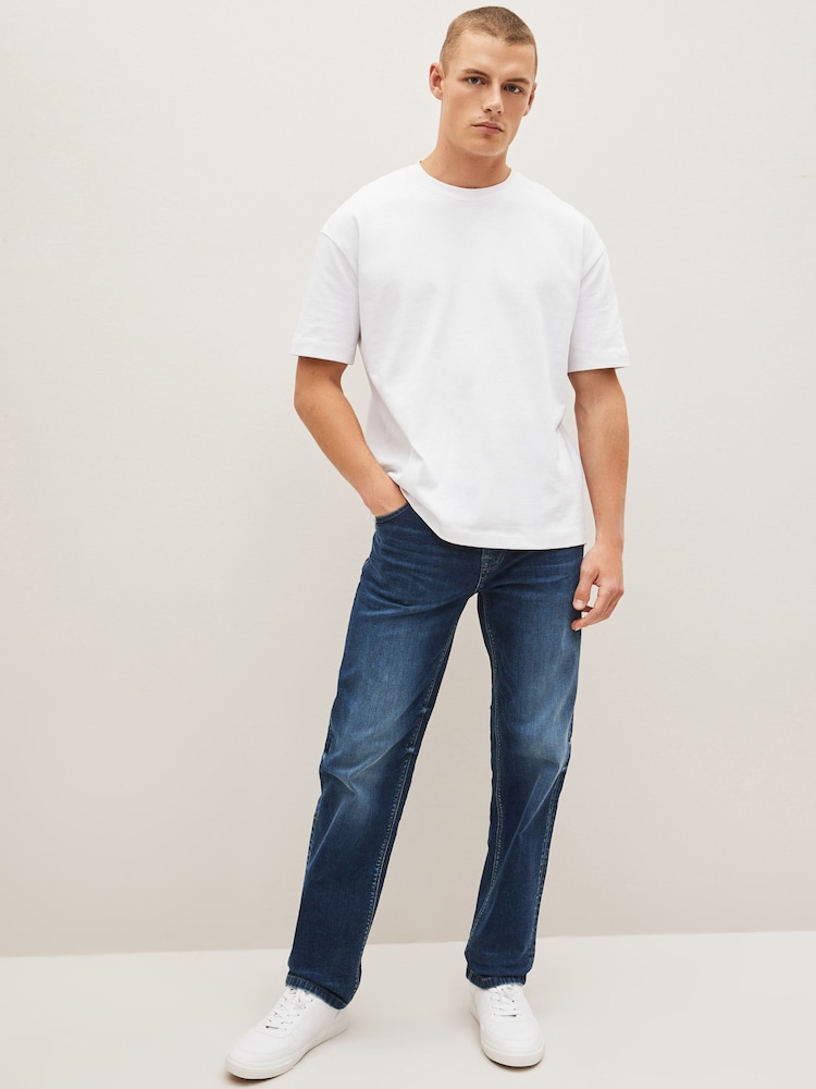 Modra bogata - Raven kroj - Vintage Wash denim kavbojke - Slika 2 iz 9