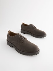 Brown Cleated Sole Derby Shoes - Image 2 of 6