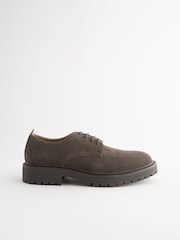 Brown Cleated Sole Derby Shoes - Image 3 of 6