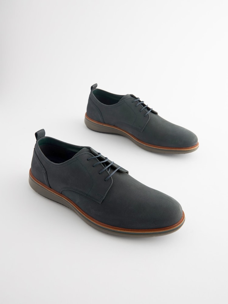 Marineblau/blau - Derby-Schuhe aus Leder - Bild 1 von 6 Marineblau/blau - Derby-Schuhe aus Leder - Bild 1 von 6