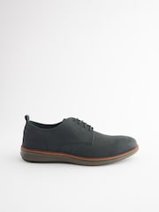 Navy Blue Leather Derby Shoes - Image 2 of 6