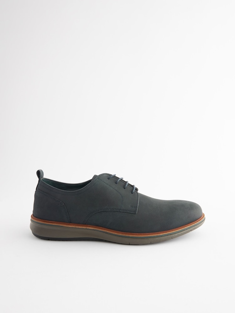Marineblau/blau - Derby-Schuhe aus Leder - Bild 2 von 6 Marineblau/blau - Derby-Schuhe aus Leder - Bild 2 von 6