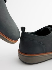 Navy Blue Leather Derby Shoes - Image 3 of 6