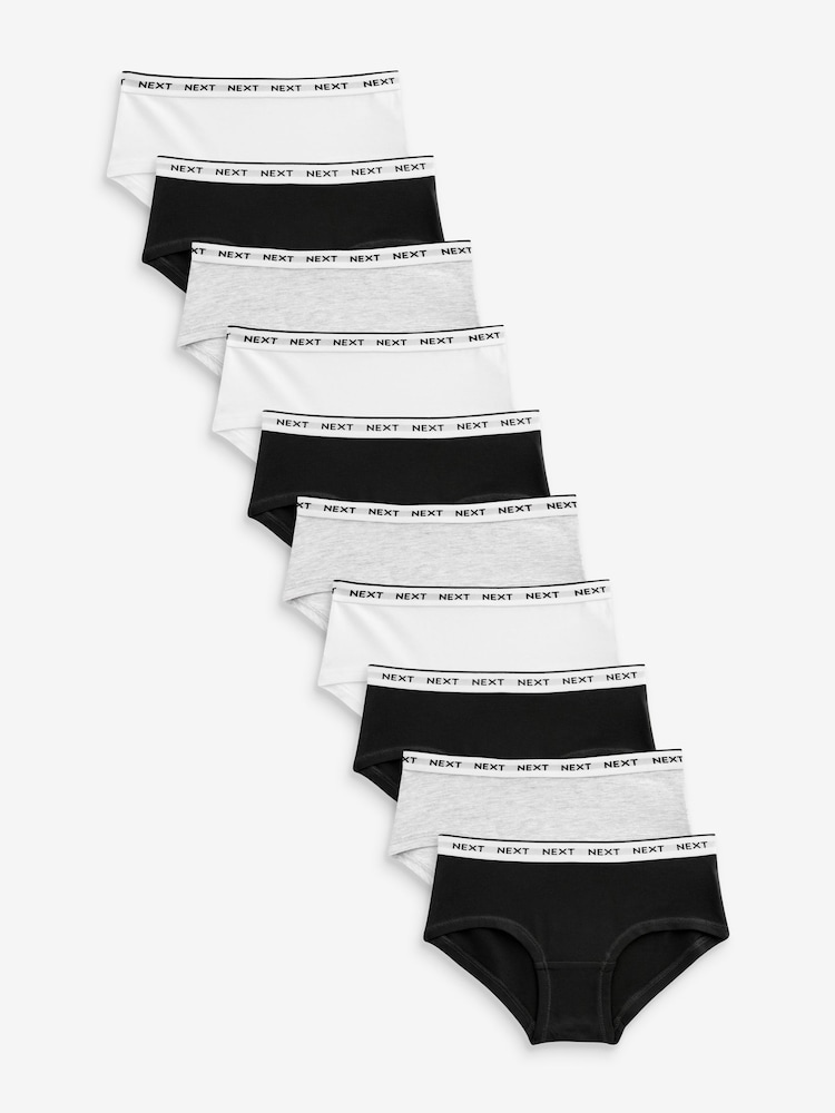Schwarz/Weiß - Hüftslips im 10er-Pack (1.5–16 J.) - Bild 1 von 6 Schwarz/Weiß - Hüftslips im 10er-Pack (1.5–16 J.) - Bild 1 von 6