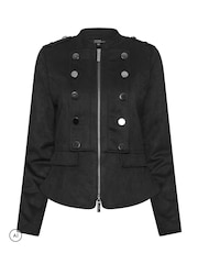 Star by Julien MacDonald Black Faux Suede Military Jacket - Image 7 of 8