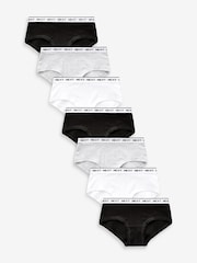 Black-White Hipster Briefs 7 Pack (2-16yrs) - Image 1 of 10