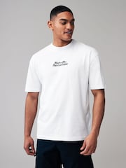 White Multi Floral Relaxed Fit Floral Nature Graphic T-Shirt - Image 2 of 8