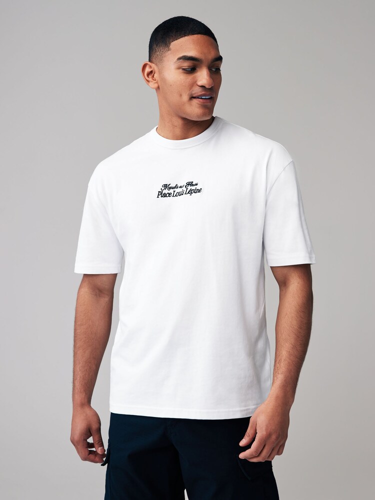 White Multi Floral Relaxed Fit Floral Nature Graphic T-Shirt - Image 2 of 8