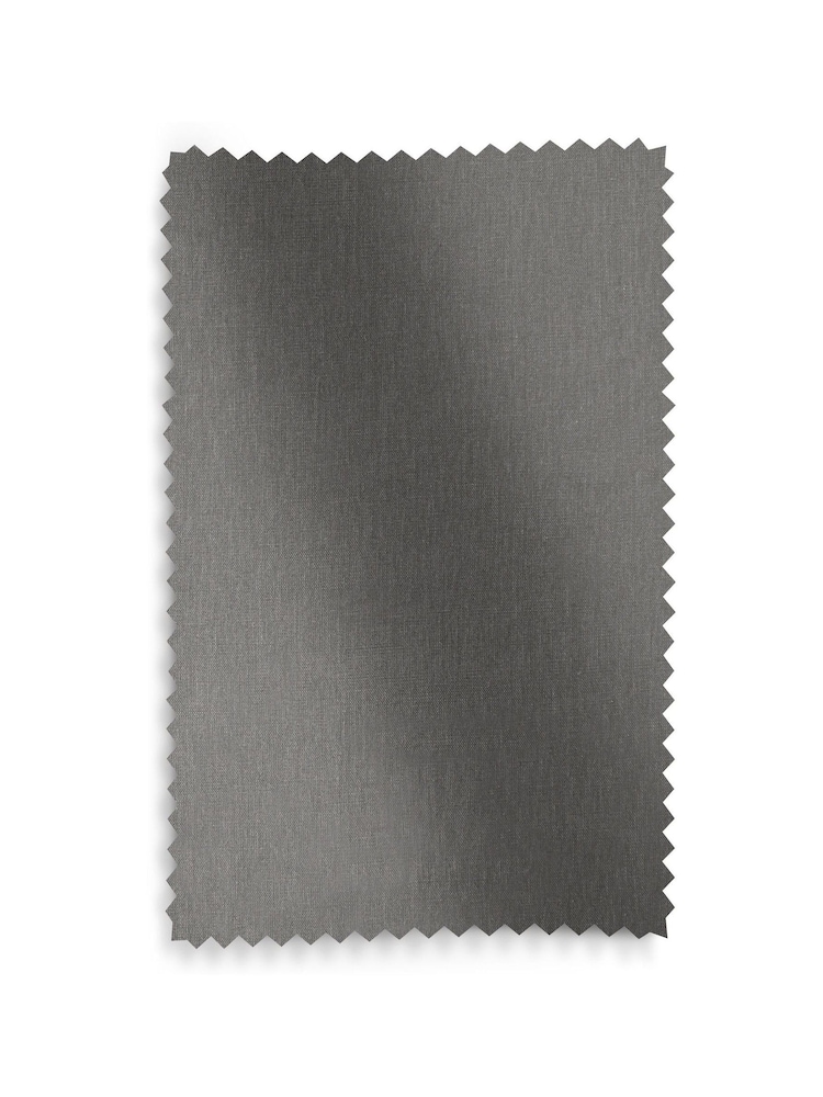 Grey Charcoal Blackout/Thermal Cotton Eyelet Curtains - Image 9 of 9