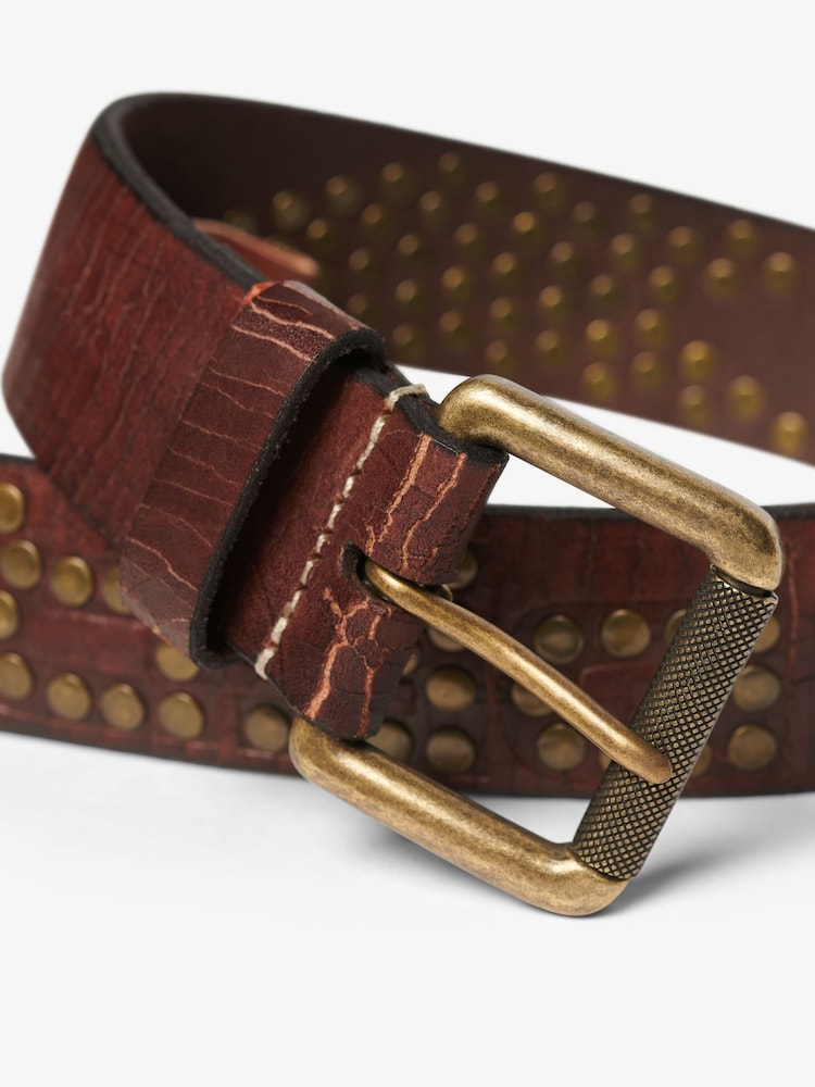 Superdry Brown Logo Goods 100% Cotton Belt - Image 3 of 3