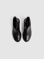 Reiss Black Thea Leather Chelsea Boots - Image 3 of 5
