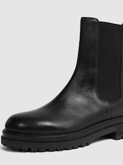 Reiss Black Thea Leather Chelsea Boots - Image 5 of 5