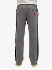 Superdry Grey Marl/Eclipse Navy Essential Logo Straight Joggers - Image 3 of 5