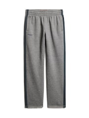 Superdry Grey Marl/Eclipse Navy Essential Logo Straight Joggers - Image 4 of 5