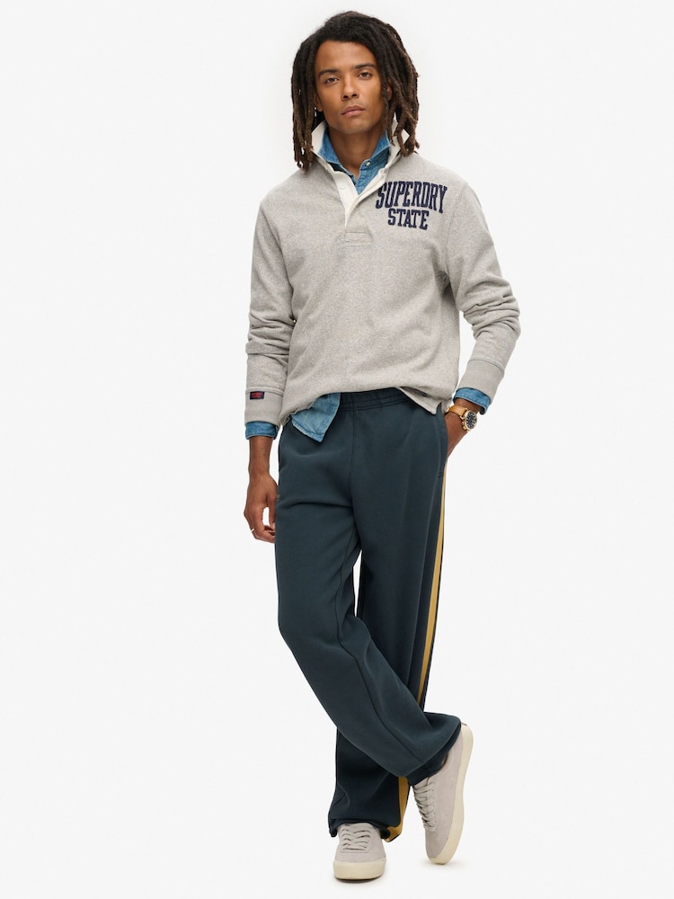 Superdry Eclipse Navy/Winter Gold Essential Logo Straight Joggers - Image 1 of 5