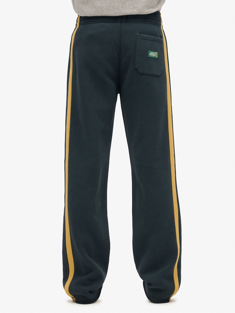 Superdry Eclipse Navy/Winter Gold Essential Logo Straight Joggers - Image 4 of 5