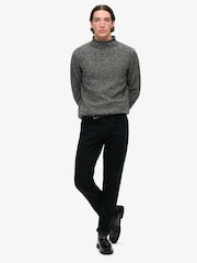 Superdry Black Marl 90s Roll Neck Jumper - Image 2 of 4
