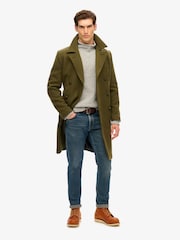 Superdry Rune Grey Marl 90s Roll Neck Jumper - Image 3 of 6