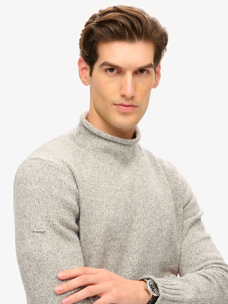 Руна Сірий Мергель - Джемпери Superdry 90s Roll Neck - Image 4 of 6