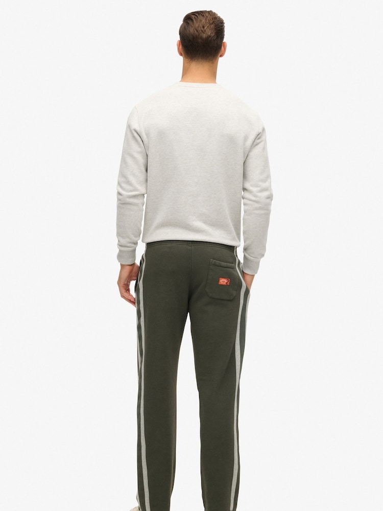 Superdry Dark Green/Athletic Grey Marl Essential Logo Straight Joggers - Image 2 of 7