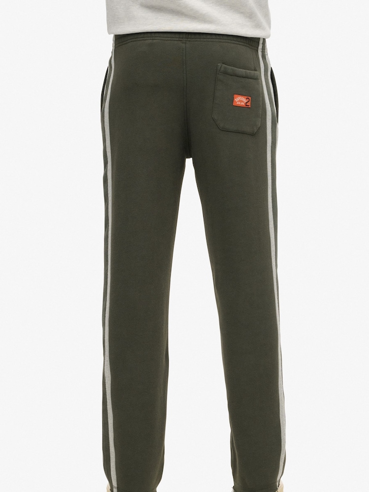 Superdry Dark Green/Athletic Grey Marl Essential Logo Straight Joggers - Image 3 of 7