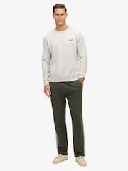Superdry Dark Green/Athletic Grey Marl Essential Logo Straight Joggers - Image 5 of 7