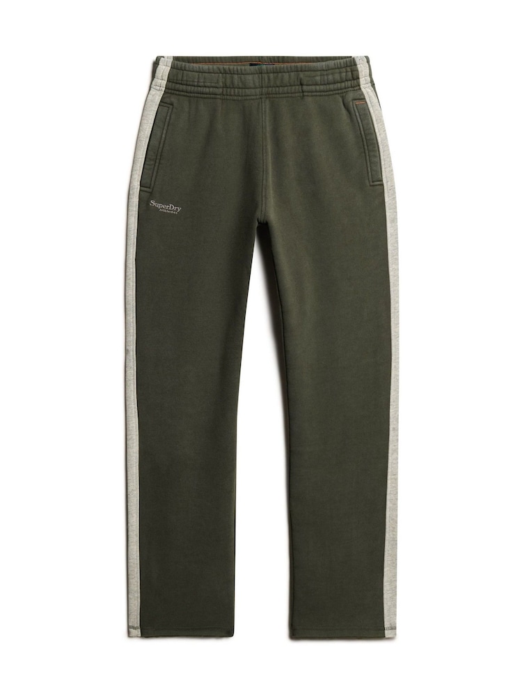 Superdry Dark Green/Athletic Grey Marl Essential Logo Straight Joggers - Image 6 of 7