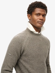 Superdry Walnut Brown Chunky Raglan Jumper - Image 2 of 5