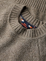 Superdry Walnut Brown Chunky Raglan Jumper - Image 5 of 5